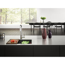 Charger l'image dans la galerie, Évier de cuisine sous plan noir mat avec accessoire