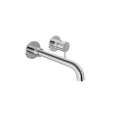 Robinet de lavabo mural monocommande, renvoi non inclus