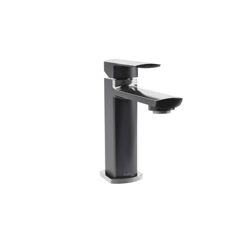 Robinet de lavabo monotrou avec drain - Noir et chrome