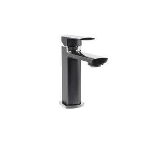 Robinet de lavabo monotrou avec drain - Noir et chrome