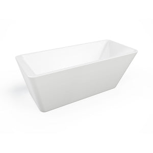Démonstrateur: Baignoire autoportante 66 x 32 blanche en acrylique avec drain réversible