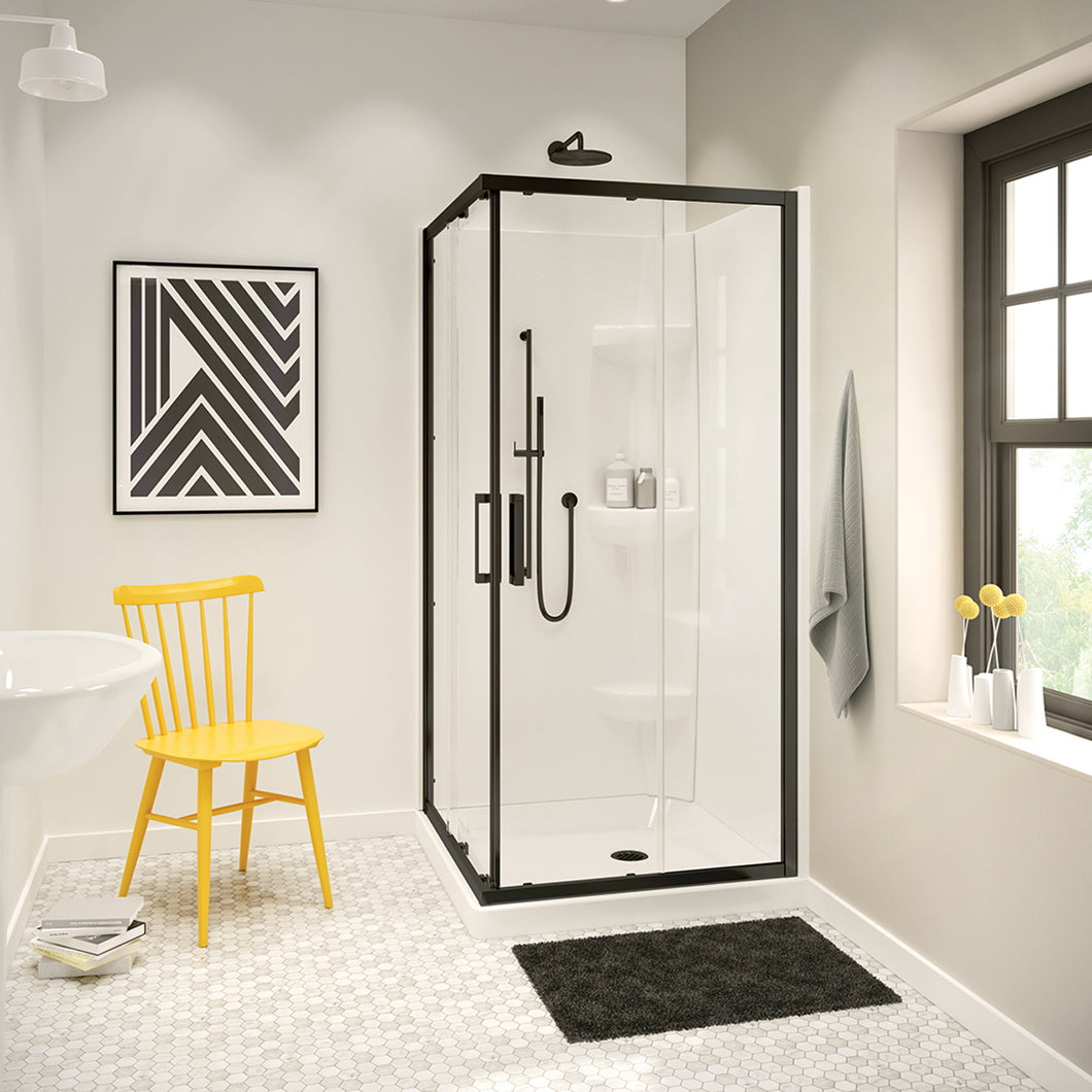 Démonstrateur :Porte de douche coulissante Radia Square 36 x 36 x 71 ½ po (6 mm)