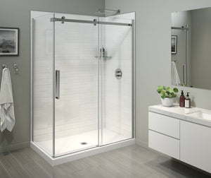 Halo Pro Porte de douche coulissante 56 ½-59 x 78 ¾ po, 8mm pour Installation en alcôve avec verre clair