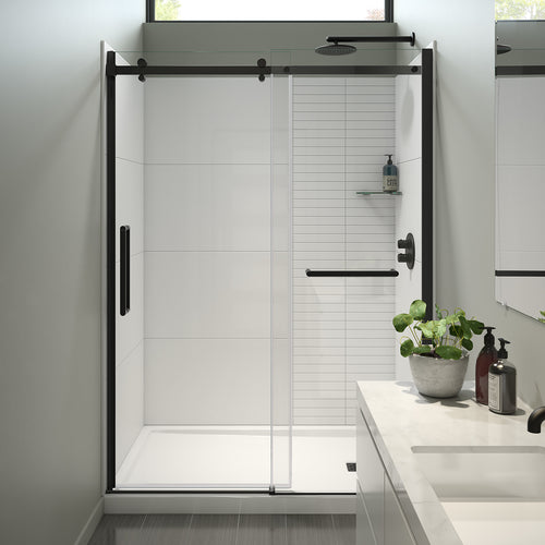 Halo Pro Porte de douche coulissante 56 ½-59 x 78 ¾ po, 8mm pour Installation en alcôve avec verre clair