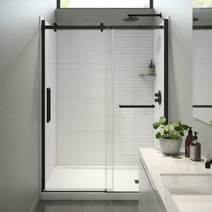 Halo Pro Porte de douche coulissante 56 ½-59 x 78 ¾ po, 8mm pour Installation en alcôve avec verre clair