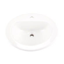 Charger l'image dans la galerie, LAVABO ENCASTRÉ AVEC TROP PLEIN MONOTROU BLANC