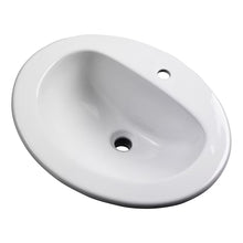 Charger l'image dans la galerie, LAVABO ENCASTRÉ AVEC TROP PLEIN MONOTROU BLANC