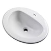 LAVABO ENCASTRÉ AVEC TROP PLEIN MONOTROU BLANC